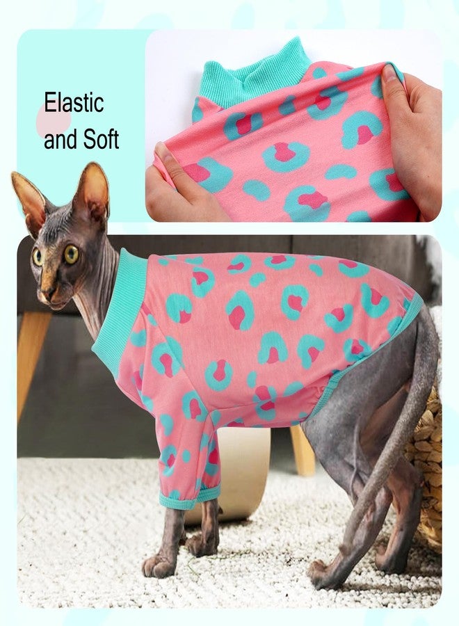 ADNIKIA Sphynx Cats Clothes Cat Turtleneck Cotton Sweater Pullover Kitten T-Shirts with Sleeves Cat Pajamas Jumpsuit for Sphynx Cornish Rex, Devon Rex,Small Dog - Image 4